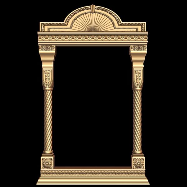 3d STL Model for CNC Religion Mirror Frame (19)