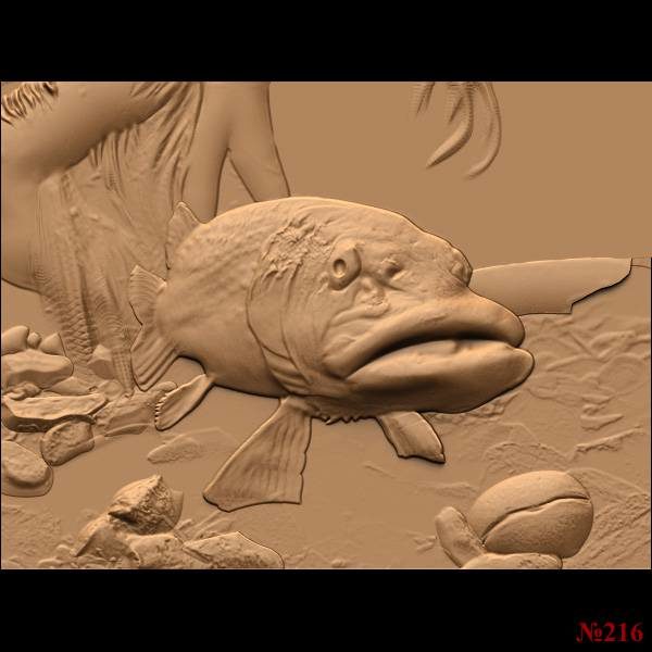 3d STL Model for CNC Fish (216)