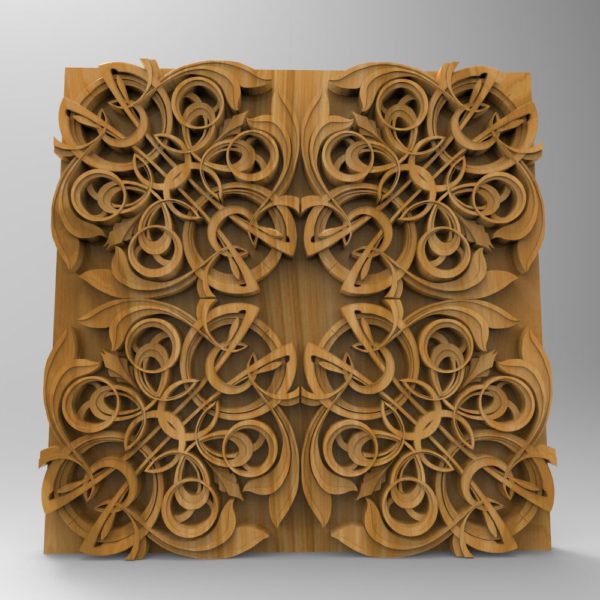 3d STL Model for CNC Wall Panel (663)