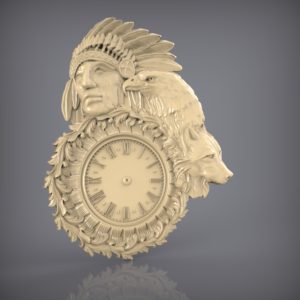 3d STL Model for CNC Wall clock