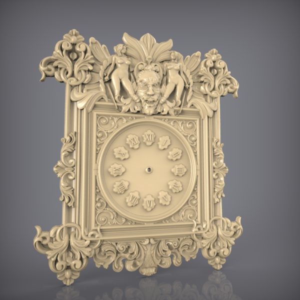 3d STL Model for CNC and 3d Printer Clock 874