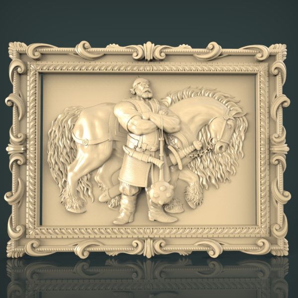 3d STL Model for CNC and 3d Printer Bas-Relief 945