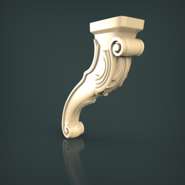 3d STL Model for CNC and 3d Printer Leg 1320