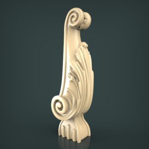 3d STL Model for CNC and 3d Printer Baluster 1321