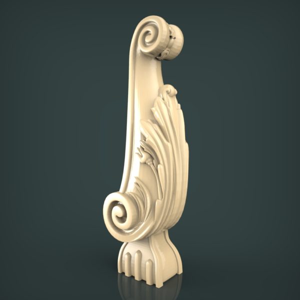 3d STL Model for CNC and 3d Printer Baluster 1321