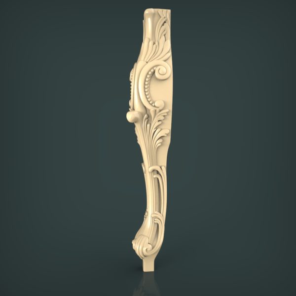 3d STL Model for CNC and 3d Printer Leg 1322