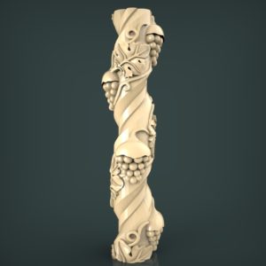 3d STL Model for CNC and 3d Printer Baluster 1327