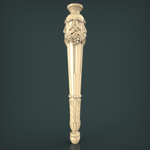 3d STL Model for CNC and 3d Printer Baluster 1329