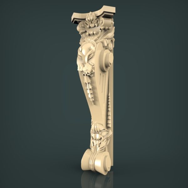 3d STL Model for CNC and 3d Printer Baluster 1330