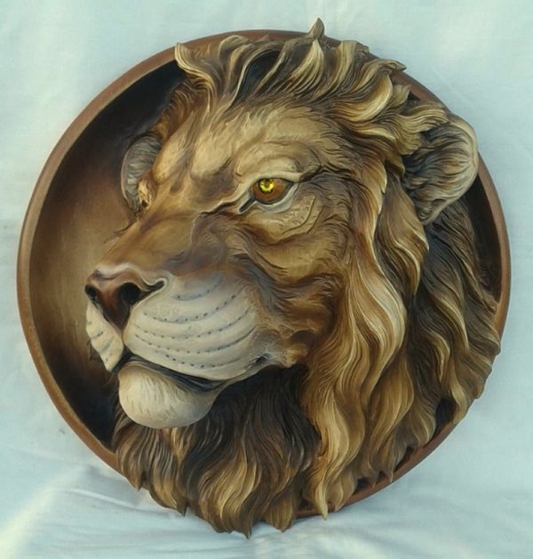 3D STL Model for CNC and 3d Printer - Bas-Relief "Lion"