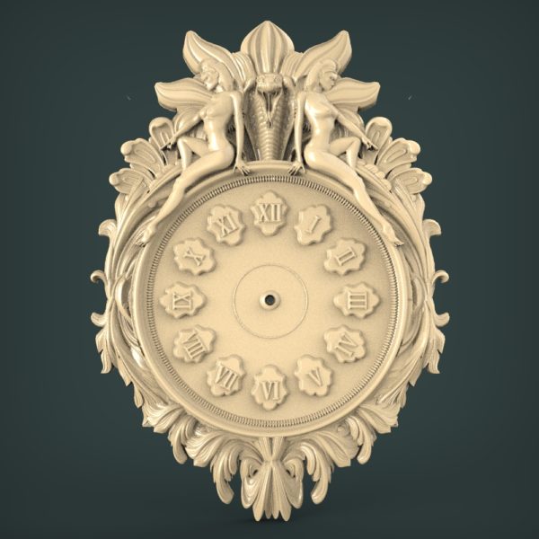 3D STL Model for CNC and 3d Printer - Clock