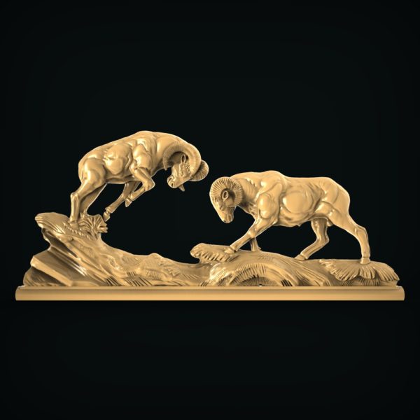 3D STL Model for CNC and 3d Printer - Bas-Relief "Argali"